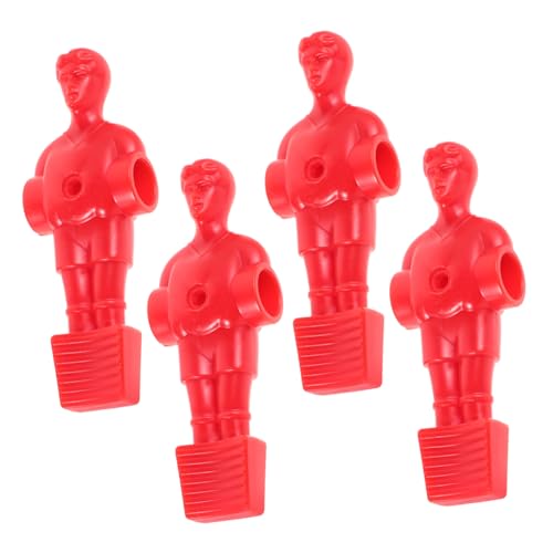 WOONEKY 4 Stück Tischfußball Spielerfiguren Realistische Miniatur Fußballer für Schreibtisch und Freizeit Sichere Befestigung und Authentisches Spielerlebnis für Tischfußballmaschinen von WOONEKY