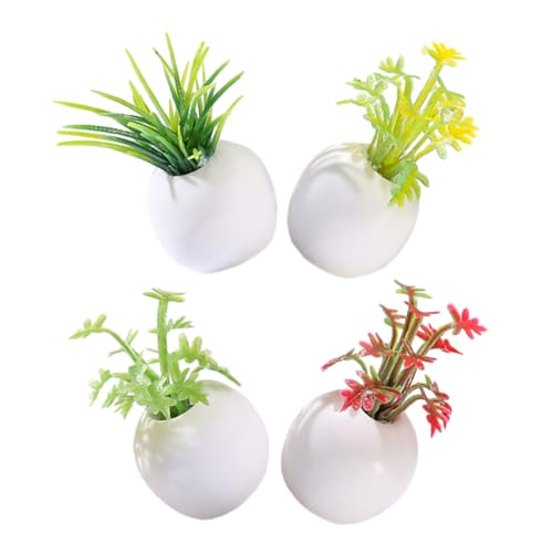 WOONEKY 4 Stück Topf Sukkulenten, Künstliche Bonsai, Mini Garten Bonsai, Bonsai Modell, Verzierungen, Miniatur Bonsai, Künstliche Simulation, Sukkulenten Bonsai Verzierungen, WOONEKY 4 Stück Topf Sukkulenten, Künstliche Bonsai, Mini Garten Bonsai, Bonsai Modell, Verzierungen, Miniatur Bonsai, Künstliche Simulation, Sukkulenten Bonsai Verzierungen, von WOONEKY