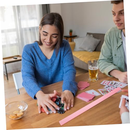 WOONEKY 4 Stück Transparenter Acryl Mahjong Push Schieber mit Goldenem Finish Kompatibel mit American Mahjong Fliesen für Stilvolle Spieleabende und Turniere von WOONEKY