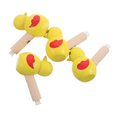 WOONEKY 4 Stück Vogelpfeife Aus Holz: , Musikspielzeug, Tier- , Musikinstrument Für Partys,, Outdoor-musikunterricht, Gelb WOONEKY 4 Stück Vogelpfeife Aus Holz: , Musikspielzeug, Tier- , Musikinstrument Für Partys,, Outdoor-musikunterricht, Gelb von WOONEKY