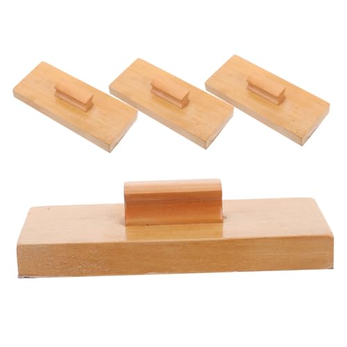WOONEKY 4 Stück aus Holzsandbrett Kindermusikinstrumente Kastagnetten-Instrumente kleine Schlaginstrumente Musikinstrumente Kastagnetten Musikinstrumente Buchenholz von WOONEKY