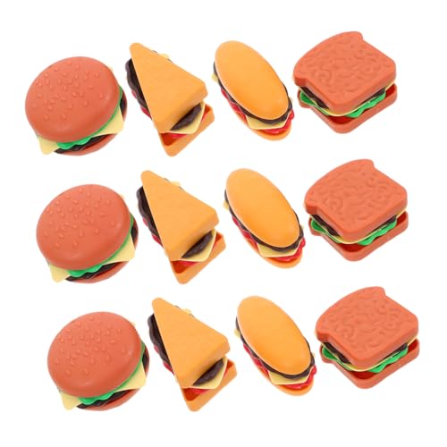 WOONEKY 40 Stück Essen und Burger vorgibt Essen Miniaturfutter künstliches Sandwich Simulationsfutterspielzeug gefälschter Hot Dog Kinderproponität Plastik von WOONEKY