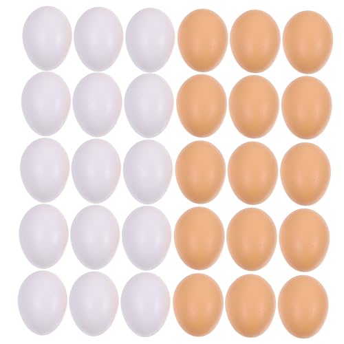 WOONEKY 40 Stück Künstliche Eier für Ostern DIY Malset für Kindergarten Glatte Oberfläche zum Bemalen für Osterdeko und Bastelprojekte Simulationseier Weiße und Bunte Eier WOONEKY 40 Stück Künstliche Eier für Ostern DIY Malset für Kindergarten Glatte Oberfläche zum Bemalen für Osterdeko und Bastelprojekte Simulationseier Weiße und Bunte Eier von WOONEKY