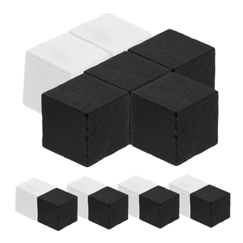 WOONEKY 40 Stück Mini Holz Schachfiguren Schwarze und Weiße Quadratische Spielsteine aus Holz für Schach und Dame Zubehör für Brettspiele Tragbar und Leicht für Unterwegs WOONEKY 40 Stück Mini Holz Schachfiguren Schwarze und Weiße Quadratische Spielsteine aus Holz für Schach und Dame Zubehör für Brettspiele Tragbar und Leicht für Unterwegs von WOONEKY
