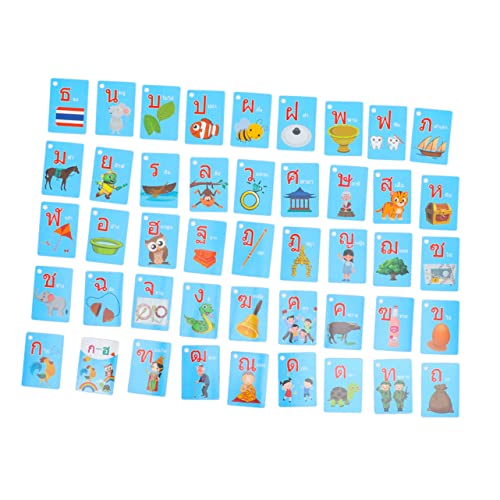 WOONEKY 45Stücke Thai Alphabet Lernkarten für Kleinkinder Flashkarten mit Illustrationen zur Sprachförderung Lernmaterial für Zuhause Jahre WOONEKY 45Stücke Thai Alphabet Lernkarten für Kleinkinder Flashkarten mit Illustrationen zur Sprachförderung Lernmaterial für Zuhause Jahre von WOONEKY