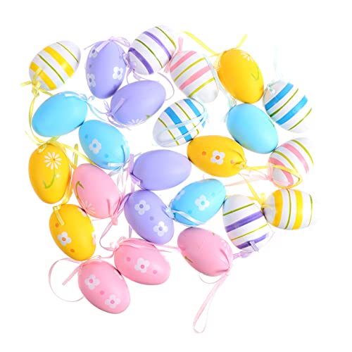 WOONEKY 48 Stück Teiliges Bunte Kunststoff Ostereier zum Bemalen Kreative Deko für Ostern und Partyaktivitäten für Basteln und Eltern Projekte von WOONEKY