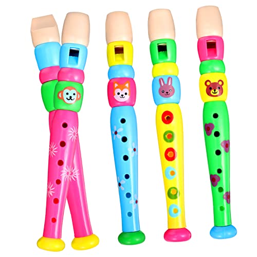 WOONEKY 4Stücke Kinderflöte aus Pädagogisches Musikspielzeug für Frühe Bildung mit Buntem Design für Anfänger für Musik und Kunstunterricht von WOONEKY