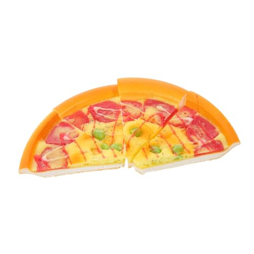 WOONEKY 4 Stücke Simulation Pizza Spielzeug für Kinder Realistische Käsepizzastücke aus PU Falsches Küchenessen für Rollenspiele und Dekoration WOONEKY 4 Stücke Simulation Pizza Spielzeug für Kinder Realistische Käsepizzastücke aus PU Falsches Küchenessen für Rollenspiele und Dekoration von WOONEKY