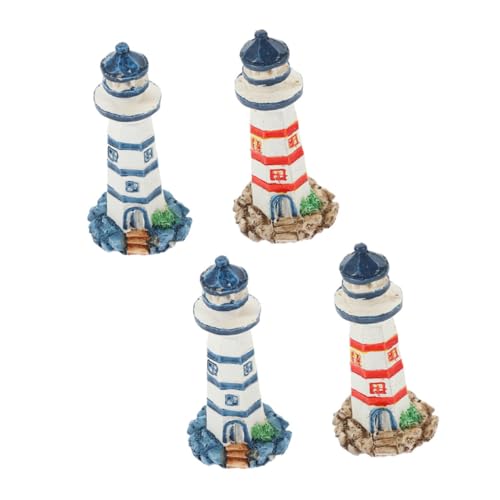 WOONEKY 4stücke Miniatur-leuchtturmmodelle Aus Harz Kompakte Leuchttürme Für Nautische Dekoration Küsten Partydekoration Kleine Leuchttürme Für Heimdekoration WOONEKY 4stücke Miniatur-leuchtturmmodelle Aus Harz Kompakte Leuchttürme Für Nautische Dekoration Küsten Partydekoration Kleine Leuchttürme Für Heimdekoration von WOONEKY
