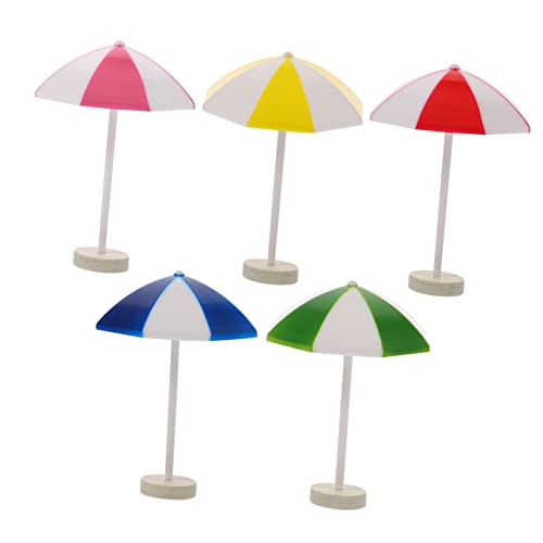 WOONEKY 5 Stück Miniatur Regenschirme Bunte DIY Hawaiian Party Dekoration für Mikro Landschaften für Aquarium Sandtisch und Mehr Lebensnahe Modelle für Kreative Gestaltung WOONEKY 5 Stück Miniatur Regenschirme Bunte DIY Hawaiian Party Dekoration für Mikro Landschaften für Aquarium Sandtisch und Mehr Lebensnahe Modelle für Kreative Gestaltung von WOONEKY