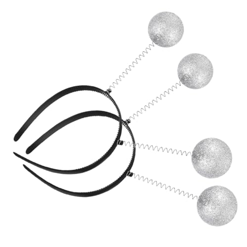WOONEKY 5 Stück Teiliges Glitzer Haarreif mit Antennen Langlebiges Kunststoff headband für Frauen und Mädchen Stylisches Kostümzubehör für Halloween Karneval und Weltraumparty von WOONEKY