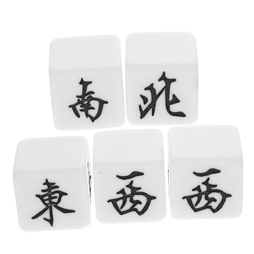 WOONEKY 5 Stück Teiliges Mahjong Würfel aus Hochwertigem Dekorative Spielwürfel für Partys Geeignet für Mahjong Spiele Bars und Familienfeiern Windrichtung Würfel von WOONEKY
