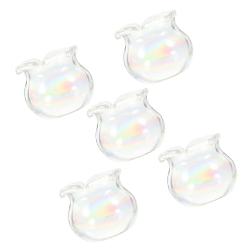 WOONEKY 5 Stück Teiliges Miniatur Fischglas Realistisches Aquarium Modell Kleines Deko Fischglas für Puppenhaus Mikroskopische Landschaft für DIY Basteln und Miniatur Garten von WOONEKY