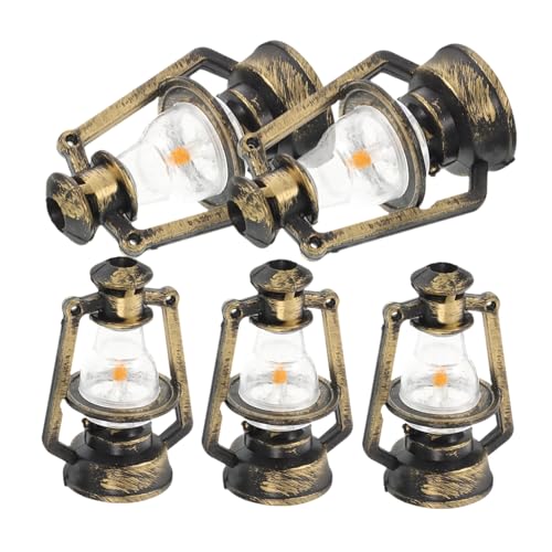 WOONEKY 5 Stück Teiliges Miniatur Retro Petroleumlampe Puppenhaus Ornament DIY Landschaftsbeleuchtung Fotografie Requisiten Vintage Laternen für Puppenhaus Dekoration WOONEKY 5 Stück Teiliges Miniatur Retro Petroleumlampe Puppenhaus Ornament DIY Landschaftsbeleuchtung Fotografie Requisiten Vintage Laternen für Puppenhaus Dekoration von WOONEKY