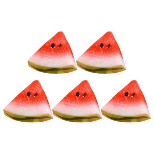 WOONEKY 5 Stück Teiliges Miniatur Wassermelonen scheiben Realistische Künstliche Früchte Deko Detailreiche Mini Wassermelonenmodelle Vielseitig Einsetzbar für Puppenhaus Tischdeko WOONEKY 5 Stück Teiliges Miniatur Wassermelonen scheiben Realistische Künstliche Früchte Deko Detailreiche Mini Wassermelonenmodelle Vielseitig Einsetzbar für Puppenhaus Tischdeko von WOONEKY