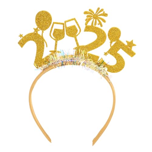 WOONEKY 5 Stück Teiliges Neujahr Haarreif Goldglitzer Kopfschmuck Party Fotorequisiten Festliche Stirnbänder für Silvester Geburtstag Hochzeit WOONEKY 5 Stück Teiliges Neujahr Haarreif Goldglitzer Kopfschmuck Party Fotorequisiten Festliche Stirnbänder für Silvester Geburtstag Hochzeit von WOONEKY