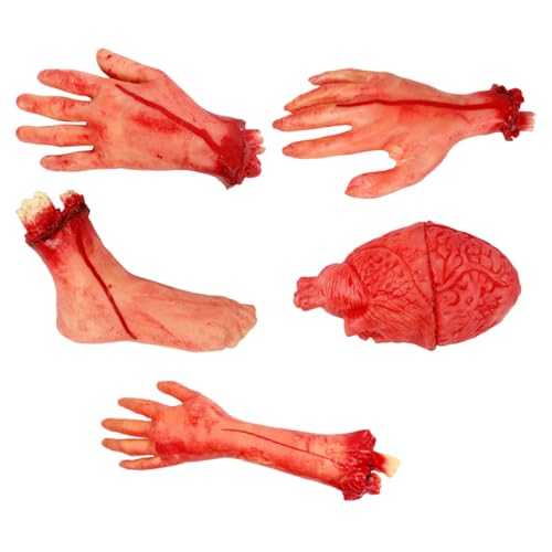 WOONEKY 5 Stücke Halloween Gefälschte Hand Requisiten Scary Dekorationen Für Party Fußmatte Für Halloween von WOONEKY