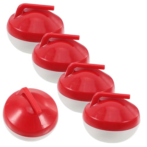WOONEKY 5 Teiliges Tragbares Curling Spielzubehör Für Den Innenbereich Tisch Mini Curlingbälle Set Verbessern Sie Fähigkeiten Und Machen Sie Spaß Miniatur Curlingbälle Für Das Im von WOONEKY