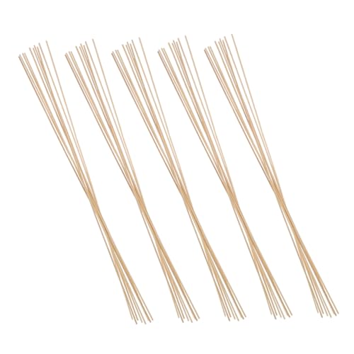 WOONEKY 50 Stück Bambusstäbe für DIY Bastelbedarf Flexible und Stabile Kite Stützstäbe Flache Bambusstreifen für Familien Leichter Naturton von WOONEKY