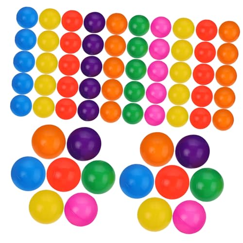 WOONEKY 50 Stück Bunte Ballpit Bälle für Weiche Bruchsichere Kunststoffbälle für Spielhäuser Pools für Kleinkinder Netzbeutel WOONEKY 50 Stück Bunte Ballpit Bälle für Weiche Bruchsichere Kunststoffbälle für Spielhäuser Pools für Kleinkinder Netzbeutel von WOONEKY