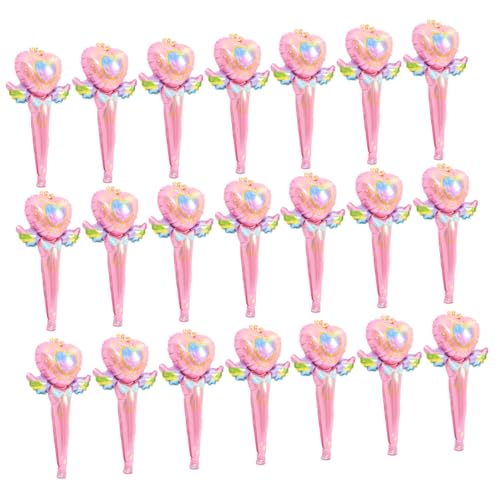 WOONEKY 50 Stück Fairy Wand Folienballons Handliche Party-deko Langlebig aus Aluminiumfolie Leuchtende Farben für Geburtstagsfeiern und Festliche Anlässe Einfach Aufzublasen von WOONEKY