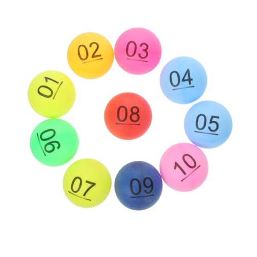 WOONEKY 50 Stück Farbe Zahlenball Kugelspielbälle Anzahl Der Tombola-bälle Hohle Bingokugeln Bälle Pflücken Aktivitätshohlkugeln Verlosung Von Bällen Pp Lotteriekugel Tischtennis von WOONEKY