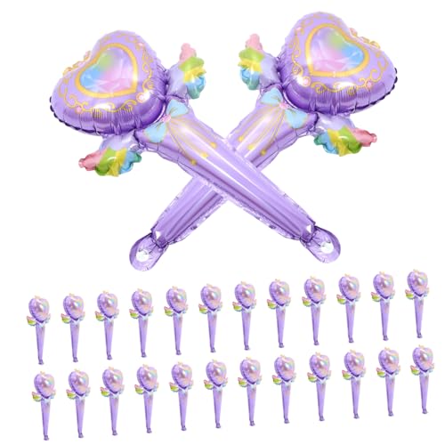 WOONEKY 50 Stück Folienballons in Form Einer Handlichen Aufblasbaren Feenstab-partydeko aus Aluminiumfolie Robust und Farbenfroh für Geburtstag Foto-requisiten und Festliche Events von WOONEKY