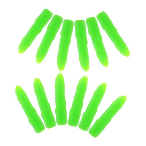 WOONEKY 50 Stück Künstliche Asparagus Gemüse Deko Realistische Nachbildung für Küche Party Tischdeko und Fotorequisiten Lebensmittelecht und Pflegeleicht von WOONEKY