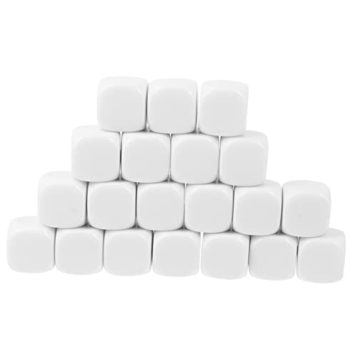 WOONEKY 50 Stück Leere Acrylwürfel für DIY Brettspiele Handbeschreibbar und Druckbar für Tabletop Rollenspiele Robuste Bauweise Kreative Spielzubehör WOONEKY 50 Stück Leere Acrylwürfel für DIY Brettspiele Handbeschreibbar und Druckbar für Tabletop Rollenspiele Robuste Bauweise Kreative Spielzubehör von WOONEKY