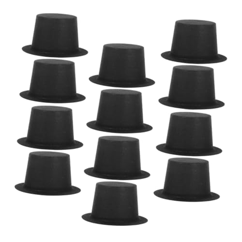 WOONEKY 50 Stück Mini Hüte Schwarz PVC Flokati Miniatur Hüte für DIY Bastelprojekte Puppenhaus Dekoration Party Weihnachten Clown Design für Familienfeiern WOONEKY 50 Stück Mini Hüte Schwarz PVC Flokati Miniatur Hüte für DIY Bastelprojekte Puppenhaus Dekoration Party Weihnachten Clown Design für Familienfeiern von WOONEKY