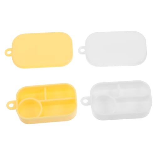 WOONEKY 50 Stück Mini Simulations Lunchbox Snackbehälter Mini Snackhalter Puppenhaus Spielzeugzubehör Küchenspielset Zubehör Küchenspiel Party Zubehör Aus Kunststoff von WOONEKY