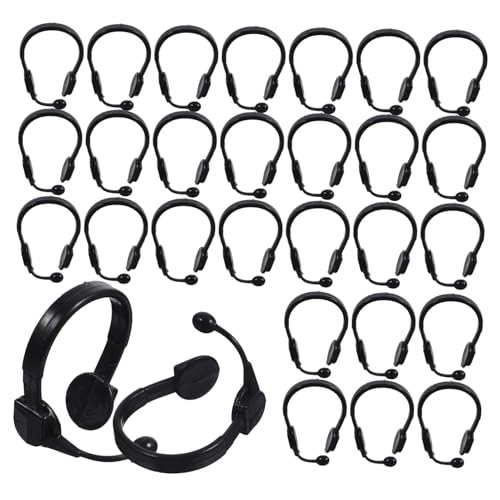 WOONEKY 50 Stück Puppen Headset Mikrofon Zubehör für Kreatives Rollenspiel Geeignet für Puppenkostüme für Fantasievolles von WOONEKY