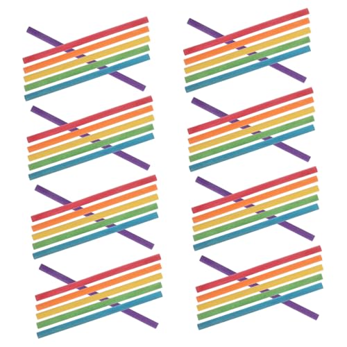 WOONEKY 50 Stück Teiliges Rhythmus Sticks Set aus Holz Bunte Percussion Stäbe für Vorschule Musikspielzeug Vielseitig für Kindergarten Musikunterricht und Kreative Gruppenaktivitäten von WOONEKY