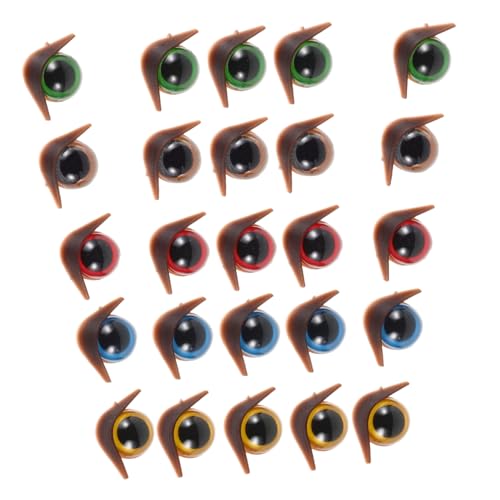 WOONEKY 50 Stück Teiliges Sicherheitsaugen Einäugig mit Unterlegscheibe Kunststoff Puppenaugen für DIY Häkeltiere Bastelaugen für Plüschtiere Lebensecht Vielseitig für Stofftier Augen von WOONEKY