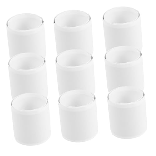 WOONEKY 50 Stück Teiliges Weiße DIY Slap Armbänder für Kreative Graffiti Handgelenkbänder Einfache Anbringung Einzigartige Mode Accessoires für Schulbasteln und Partygeschenke von WOONEKY