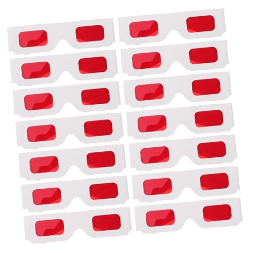 WOONEKY 50 Stück Valentinstag-3d-brillen, Rote Und Blaue Brillen Für Kinder, Für 3D-Filme, Home-Entertainment Und Regenbogen-partygeschenke, Lustige Und Festliche Brillen von WOONEKY