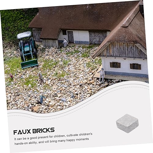 WOONEKY 560 Stück Mini Steine, Miniatur Ziegel Dekore, DIY Fake Ziegel, Mini Bausteine, Stapelbare Ziegel, Modelle, Spielzeug Ziegel, Möbel, Wand Ziegel Modell, Miniatur Szenenmodelle, von WOONEKY