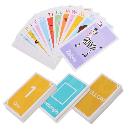WOONEKY 58 Stück Teiliges Lernkarten für Vorschule Bunte Früherziehung Flash Cards mit Wörtern Formen Farben Zahlen und Buchstaben Geeignet für Jahre Spielerische der Kognitiven WOONEKY 58 Stück Teiliges Lernkarten für Vorschule Bunte Früherziehung Flash Cards mit Wörtern Formen Farben Zahlen und Buchstaben Geeignet für Jahre Spielerische der Kognitiven von WOONEKY