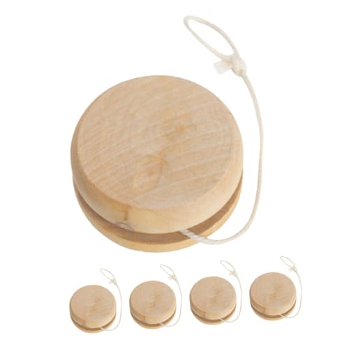WOONEKY 5Stücke Holz Jo Jo Ball Tragbar und Unisex für Lernspielzeug Geschicklichkeit Langlebig und von WOONEKY