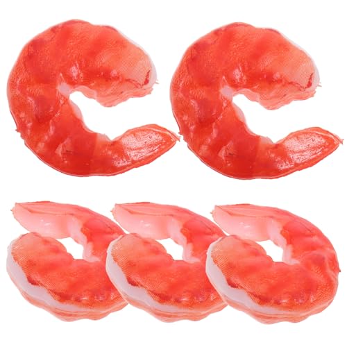 WOONEKY 5Stücke Teiliges Lebensechte Plastikgarnelenmodelle Realistische Nachbildungen für DIY Schüsselzubehör und Fotografie Requisiten WOONEKY 5Stücke Teiliges Lebensechte Plastikgarnelenmodelle Realistische Nachbildungen für DIY Schüsselzubehör und Fotografie Requisiten von WOONEKY