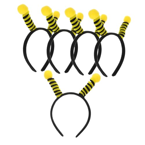 WOONEKY 5st Biene Stirnband Stirnbänder Make-up-stirnband Haarband Haargummi Kreative Antennen-haarbänder Bienen-party-kopfschmuck Party-haar-accessoire Abschlussball Geschenk Kind Stoff von WOONEKY