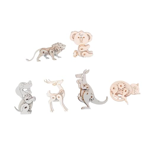 WOONEKY 6 Sets Tiermontage DIY Bauspielzeug Tierhandwerksmodelle Für DIY Zusammengebaute Tiere Holztiere Montagespielzeug Tierpuzzle Handwerk Heimornamente DIY Tier 3D Modell Aus Holz WOONEKY 6 Sets Tiermontage DIY Bauspielzeug Tierhandwerksmodelle Für DIY Zusammengebaute Tiere Holztiere Montagespielzeug Tierpuzzle Handwerk Heimornamente DIY Tier 3D Modell Aus Holz von WOONEKY