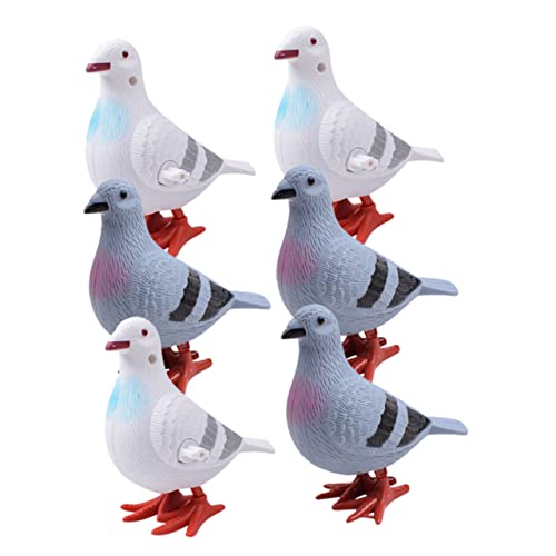 WOONEKY 6 Stück Aufziehspielzeug Tauben aus Springspielzeug Bunte Wind Up Figuren Lustiges für Jungen Mädchen Party Mitgebsel Zufällige Farbe von WOONEKY