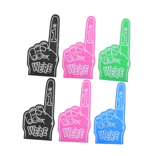 WOONEKY 6 Stück Eva Schaumstoff Finger Sleeves Leichte Weiche Fingerhüllen für Cheerleading Sportveranstaltungen und Partys Komfortabler Sitz Wiederverwendbar Schwarz Grün und Blau WOONEKY 6 Stück Eva Schaumstoff Finger Sleeves Leichte Weiche Fingerhüllen für Cheerleading Sportveranstaltungen und Partys Komfortabler Sitz Wiederverwendbar Schwarz Grün und Blau von WOONEKY