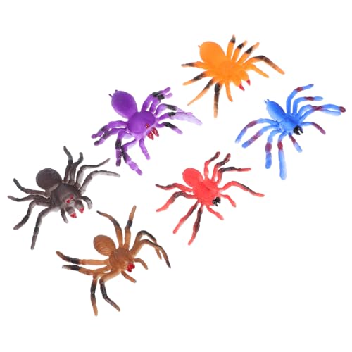 WOONEKY 6 Stück Fake Spinnen Farbwechsel aus Sicherem Harz für Realistische Bunte Insektenmodelle Wasseraktivierte Halloween Deko und Party Requisiten WOONEKY 6 Stück Fake Spinnen Farbwechsel aus Sicherem Harz für Realistische Bunte Insektenmodelle Wasseraktivierte Halloween Deko und Party Requisiten von WOONEKY