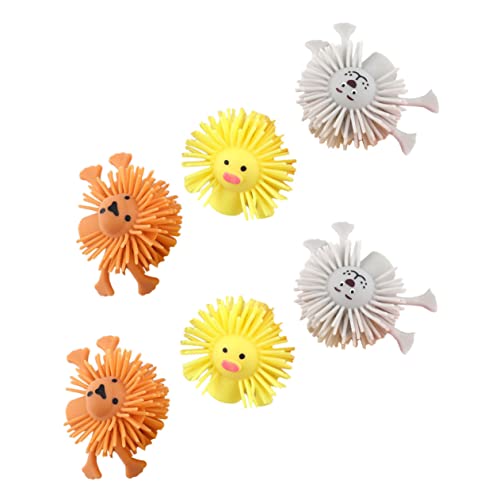 WOONEKY 6 Stück Fingerpuppen Set TPR Tierfiguren für Flexibel für Rollenspiele und Partys Zufälligen Farben Zufällige Farbe von WOONEKY