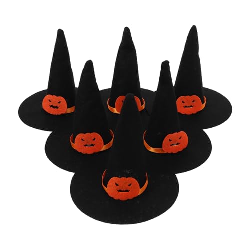 WOONEKY 6 Stück Halloween Dekoration für Weinflaschen und Puppen Kleine Partyhüte für Diy Bastelprojekte und Thematische Feiern WOONEKY 6 Stück Halloween Dekoration für Weinflaschen und Puppen Kleine Partyhüte für Diy Bastelprojekte und Thematische Feiern von WOONEKY