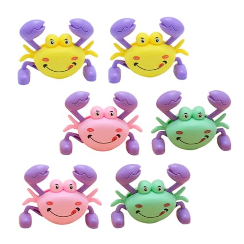 WOONEKY 6 Stück Interaktives Aufziehspielzeug Krabbenförmige Spielzeuge für Lustige und Praktische Krabbelspielzeuge aus Kunststoff Fördert Koordination und Zufällige Zufällige Farbe von WOONEKY