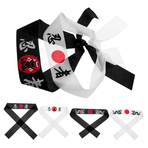WOONEKY 6 Stück Japanische Samurai Stirnbänder Ninjastil Kostümzubehör für Karate Sport und Partys Design aus Strapazierfähigem für Geburtstagsfeiern und Kinderveranstaltungen WOONEKY 6 Stück Japanische Samurai Stirnbänder Ninjastil Kostümzubehör für Karate Sport und Partys Design aus Strapazierfähigem für Geburtstagsfeiern und Kinderveranstaltungen von WOONEKY