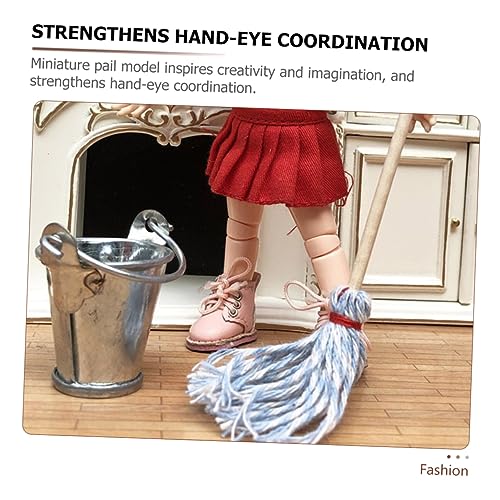 WOONEKY 6 Stück Miniatur Metall Eimer Silberfarben Miniaturhaus Deko Mini Garteneimer Kreative Hand Augen Koordination WOONEKY 6 Stück Miniatur Metall Eimer Silberfarben Miniaturhaus Deko Mini Garteneimer Kreative Hand Augen Koordination von WOONEKY